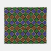 Harlequin diamantrooster: gestructureerde harmonie fleece deken (Voorkant (Horizontaal))
