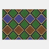 Harlequin diamantrooster: gestructureerde harmonie inpakpapier vel (Voorkant 3)
