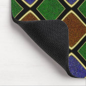 Harlequin diamantrooster: gestructureerde harmonie muismat (Hoek)