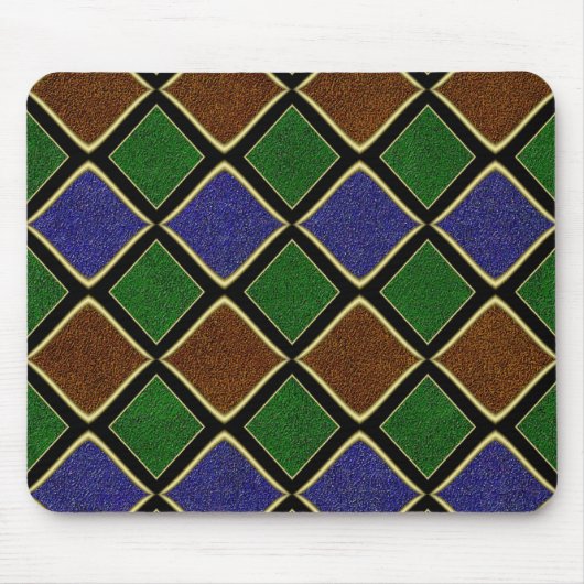 Harlequin diamantrooster: gestructureerde harmonie muismat (Voorkant)