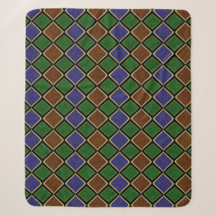 Harlequin diamantrooster: gestructureerde harmonie sherpa deken