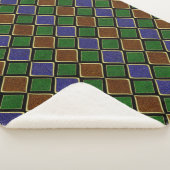 Harlequin diamantrooster: gestructureerde harmonie sherpa deken (3/4)