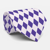 Harlequin Diamond Design Paarse roze kleuren Stropdas (Opgerold)