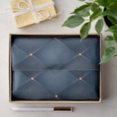 Harlequin Diamond Donkerblauwe Decoupage Tissuepapier (Geschenk)