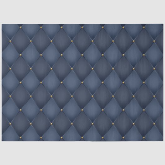 Harlequin Diamond Donkerblauwe Decoupage Tissuepapier (Voorkant)