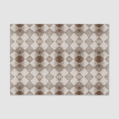 Harlequin Diamond Old Sepia Pattern Tissuepapier (Voorkant)