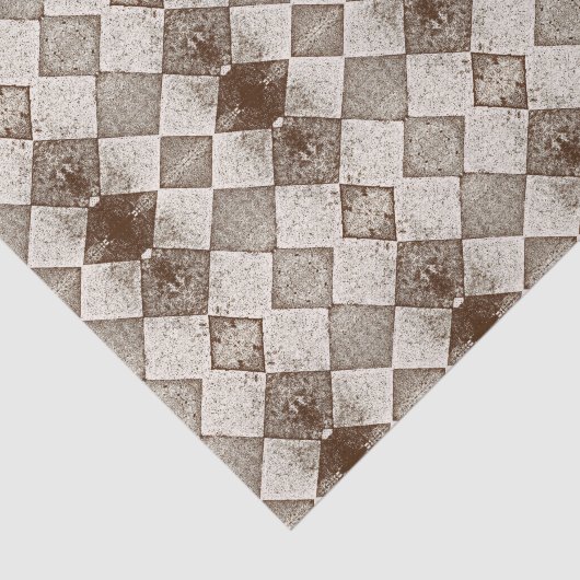 Harlequin Diamond Old Sepia Pattern Tissuepapier (Detail)