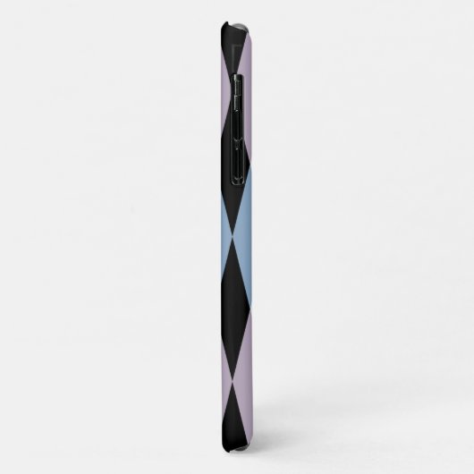 Harlequin Diamond Pattern - Blue and Dusty Lila Case-Mate iPhone Case (Achterkant/links)