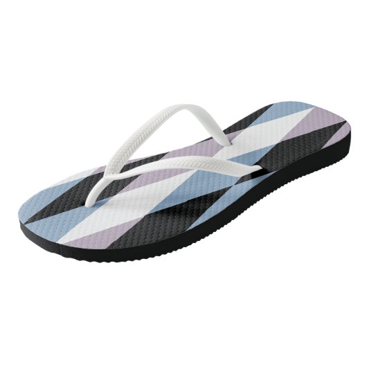Harlequin Diamond Pattern - Blue and Dusty Lila Teenslippers (Schuin)