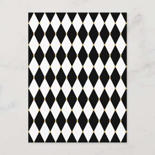 Harlequin Diamond Pattern Briefkaart (Voorkant)
