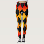 Harlequin ~Diamond Pattern ~ Fire Design ~Leggings Leggings (Voorkant)