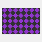 Harlequin Diamond Pattern in Red Paars and Yellow Inpakpapier Vel (Voorkant 2)