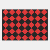 Harlequin Diamond Pattern in Red Paars and Yellow Inpakpapier Vel (Voorkant)