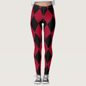 Harlequin ~ Diamond Pattern ~ Red & Black ~ Leggings (Voorkant)