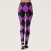 Harlequin ~ Diamond Pattern ~ Roze & Paars design Leggings (Achterkant)
