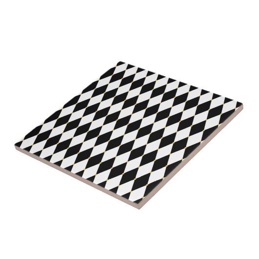 Harlequin Diamond Pattern Tegeltje (Zijkant)