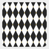 Harlequin Diamond Pattern Vierkante Sticker (Voorkant)