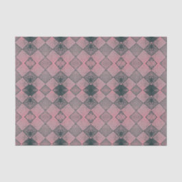  Harlequin Diamond Pink Black Patroon Tissuepapier