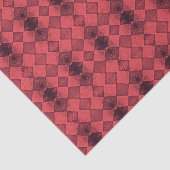 Harlequin Diamond Red Black Pattern Tissuepapier (Detail)