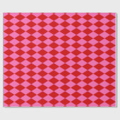 Harlequin Doe-het-zelf Kleuren Rood Heet Roze Cadeaupapier (Vlak)