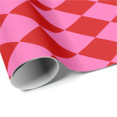 Harlequin Doe-het-zelf Kleuren Rood Heet Roze Cadeaupapier (Rol Hoek)