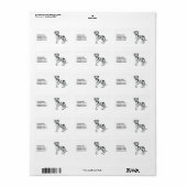 Harlequin Dog Great Cartoon Hond & Tekst Etiket (Full Sheet)