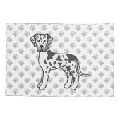 Harlequin Dog Great Dane Schattige Cartoon Hond & Kussensloop (Achterkant)