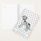 Harlequin Dog Great Dane Schattige Cartoon Hond & Planner (Display)