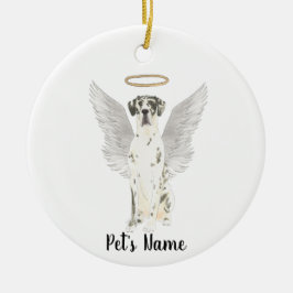 Harlequin Dog Sympathie Herdenking Keramisch Ornament