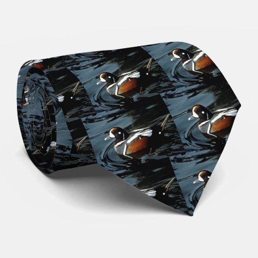 Harlequin Duck Stropdas (Opgerold)