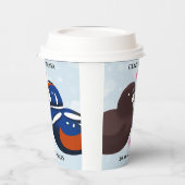 Harlequin Ducks Lovevogels elk jaar Jubileum Papieren Bekers (Links)