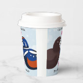 Harlequin Ducks Lovevogels elk jaar Jubileum Papieren Bekers (Rechts)