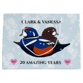 Harlequin Ducks Lovevogels Elk Jubileum jaar Groot Cadeauzakje (Voorkant)
