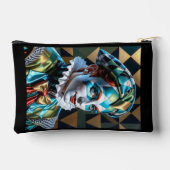 Harlequin Elegance Dual-Sided Cosmetic Bag – Vinta Etui (Achterkant)