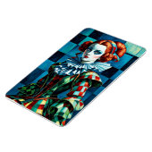 Harlequin Elegance – kunstmagneet Magneet (Linkerzijde)