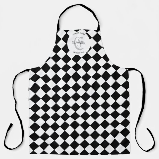 Harlequin en aangepaste naam schort (Voorkant)