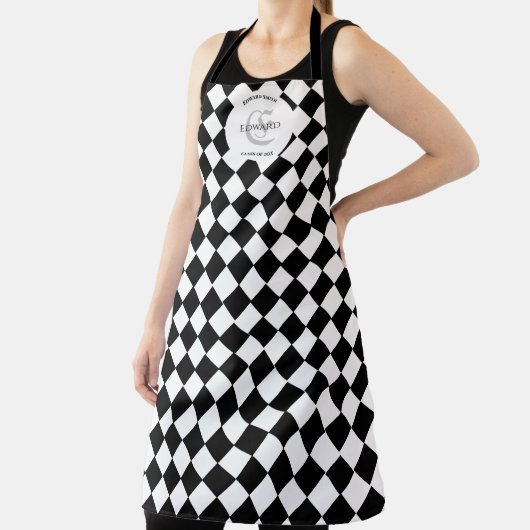 Harlequin en aangepaste naam schort (Insitu)