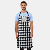 Harlequin en aangepaste naam schort (Gedragen)