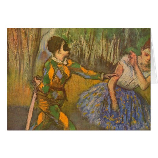 Harlequin en Columbine van Edgar Degas Kunst (Voorkant Horizontaal)