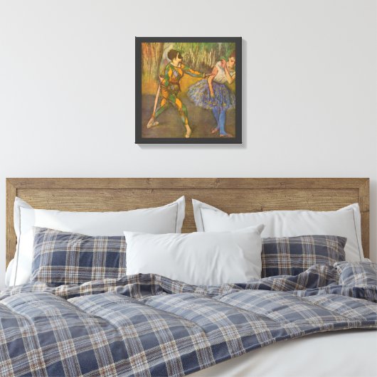Harlequin en Columbine van Edgar Degas  Kunst Canvas Afdruk (Insitu (Slaapkamer))