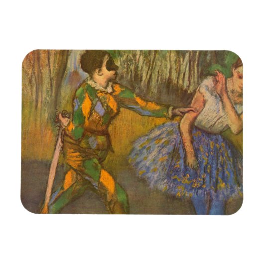 Harlequin en Columbine van Edgar Degas  Kunst Magneet (Horizontaal)