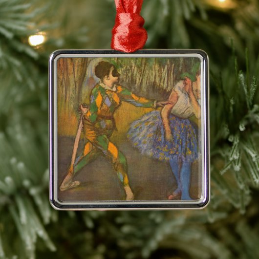 Harlequin en Columbine van Edgar Degas Kunst Metalen Ornament (Boom)