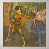 Harlequin en Columbine van Edgar Degas  Kunst
