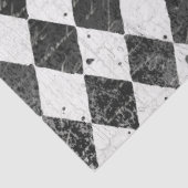 Harlequin Ephemera Black in White Wood Decoupage Tissuepapier (Detail)