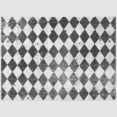 Harlequin Ephemera Black in White Wood Decoupage Tissuepapier (Voorkant)