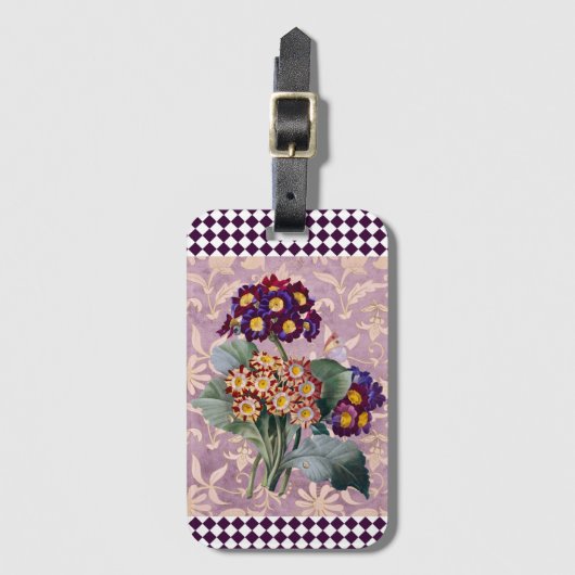  Harlequin Garden Flower Panel Bagagelabel (Voorkant (verticaal))