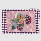  Harlequin Garden Flower Panel Golfhanddoek (Horizontaal)