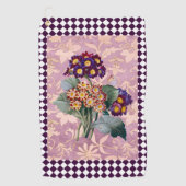  Harlequin Garden Flower Panel Golfhanddoek (Voorkant)
