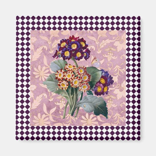  Harlequin Garden Flower Panel Magneet (Voorkant)