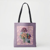  Harlequin Garden Flower Panel Tote Bag (Voorkant)